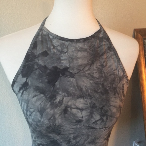 SALE⚡️⚡️NWT Gray Tie Dye Halter Tee Tank - Picture 2 of 7